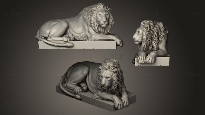 3D model recumbent lion (STL)
